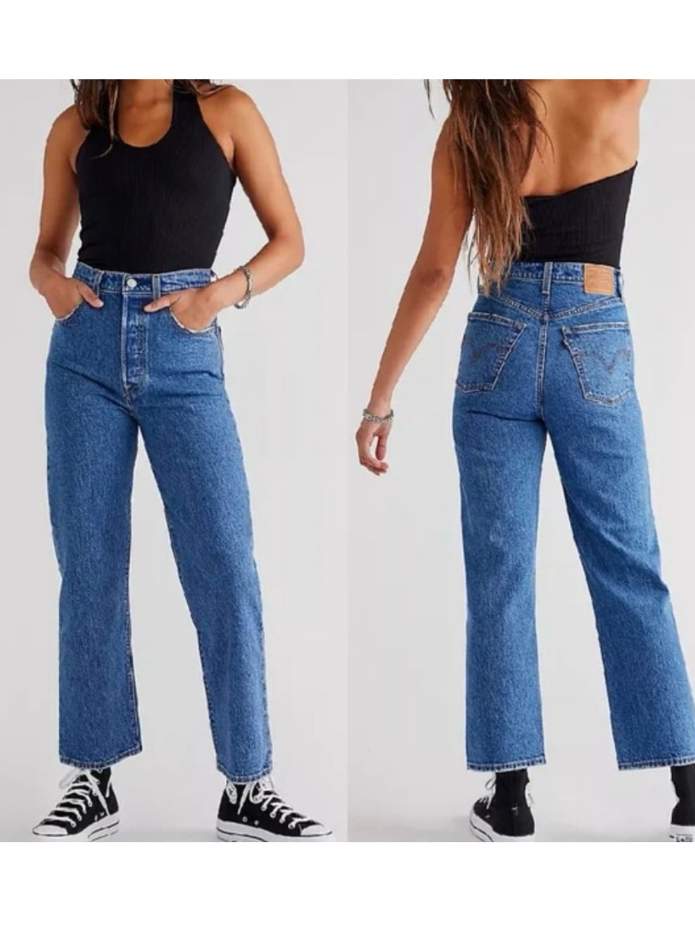 Levis Rib Cage Straight Ankle Jeans size 28 - Picture 2 of 13